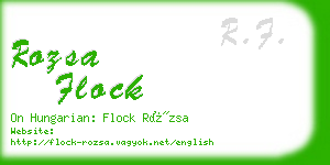 rozsa flock business card